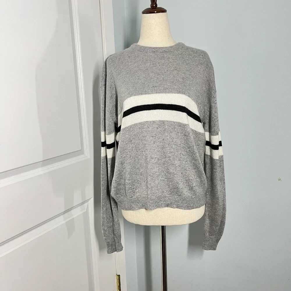 Brandy Melville Bernadette cashmere blend striped center sweater - Picture 7 of 13